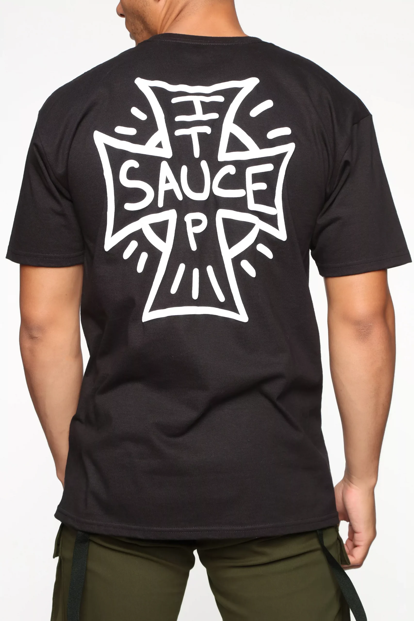 Sauce It Up Short Sleeve Tee - Black/White