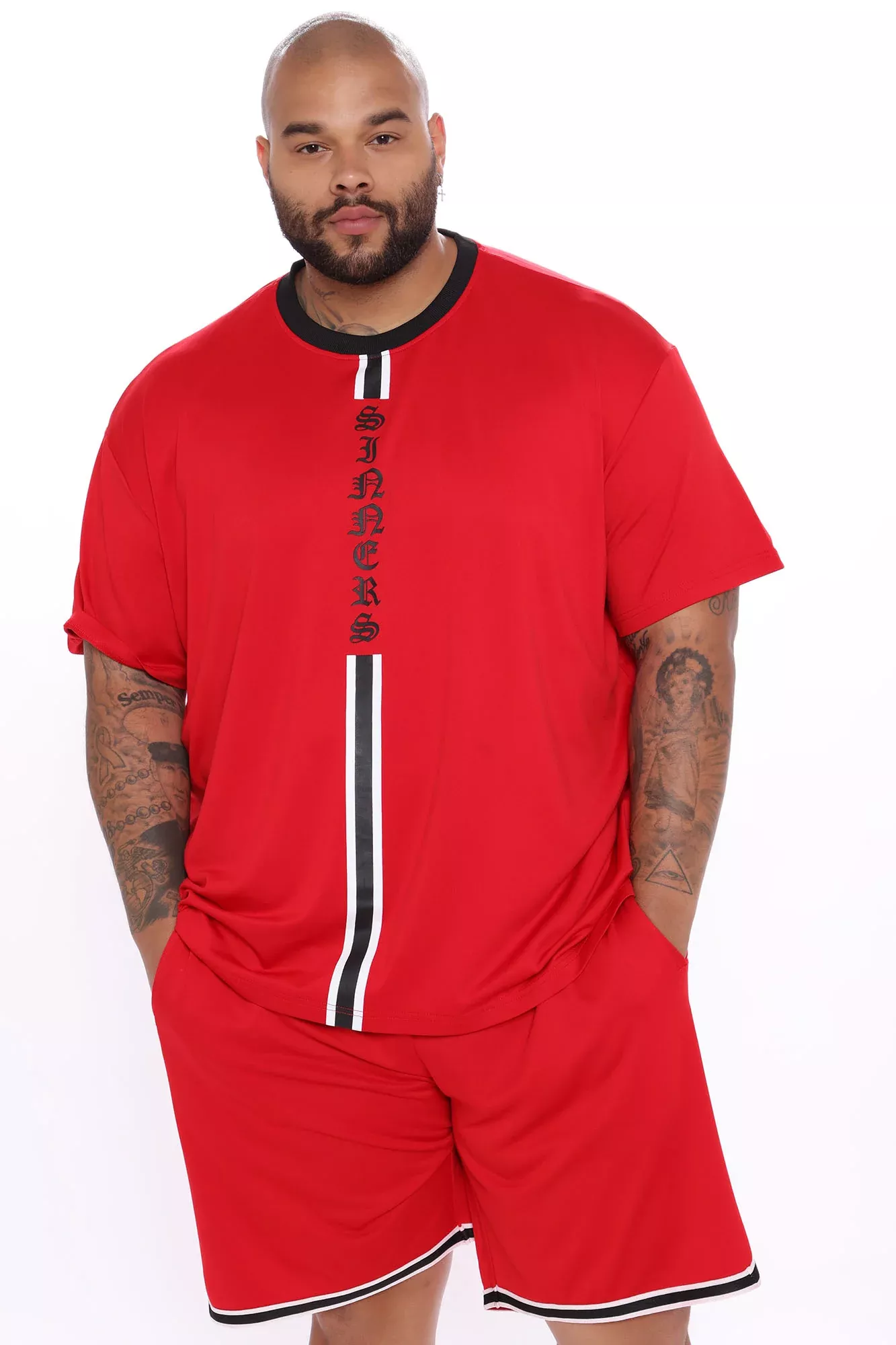 Sinners Tour Short Sleeve Tee - Red/combo