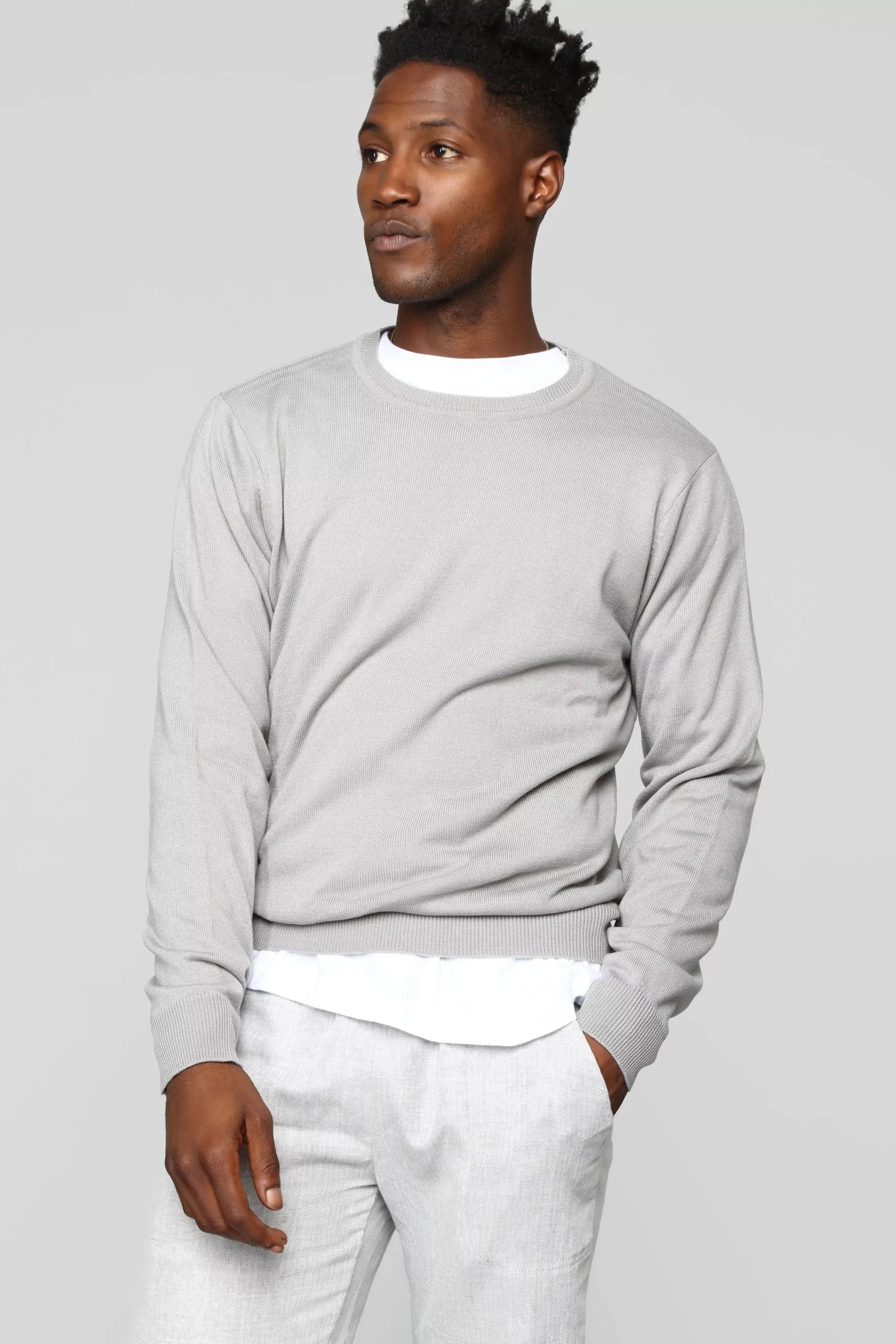Stewart Pullover Sweater - Heather Grey