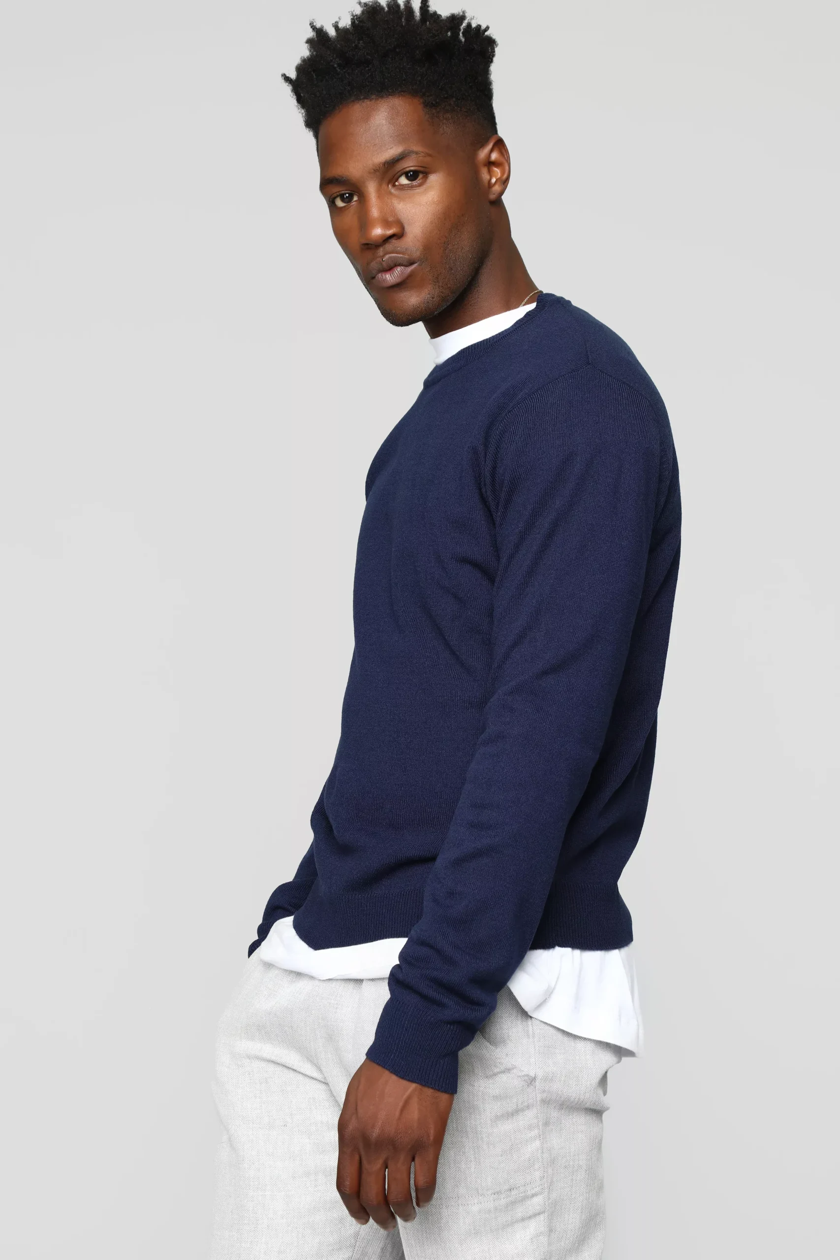 Stewart Pullover Sweater - Navy