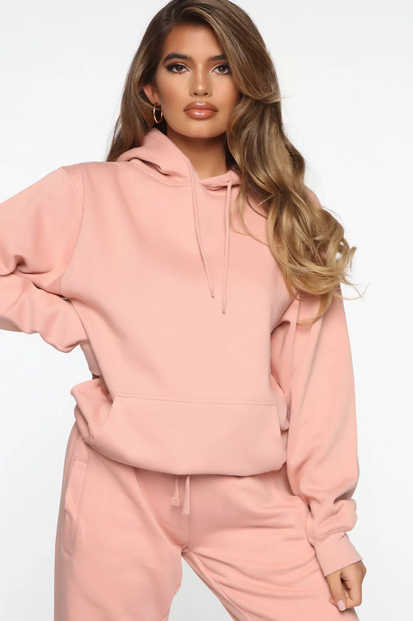 Stole Your Boyfriend's Oversized Hoodie - Mauve