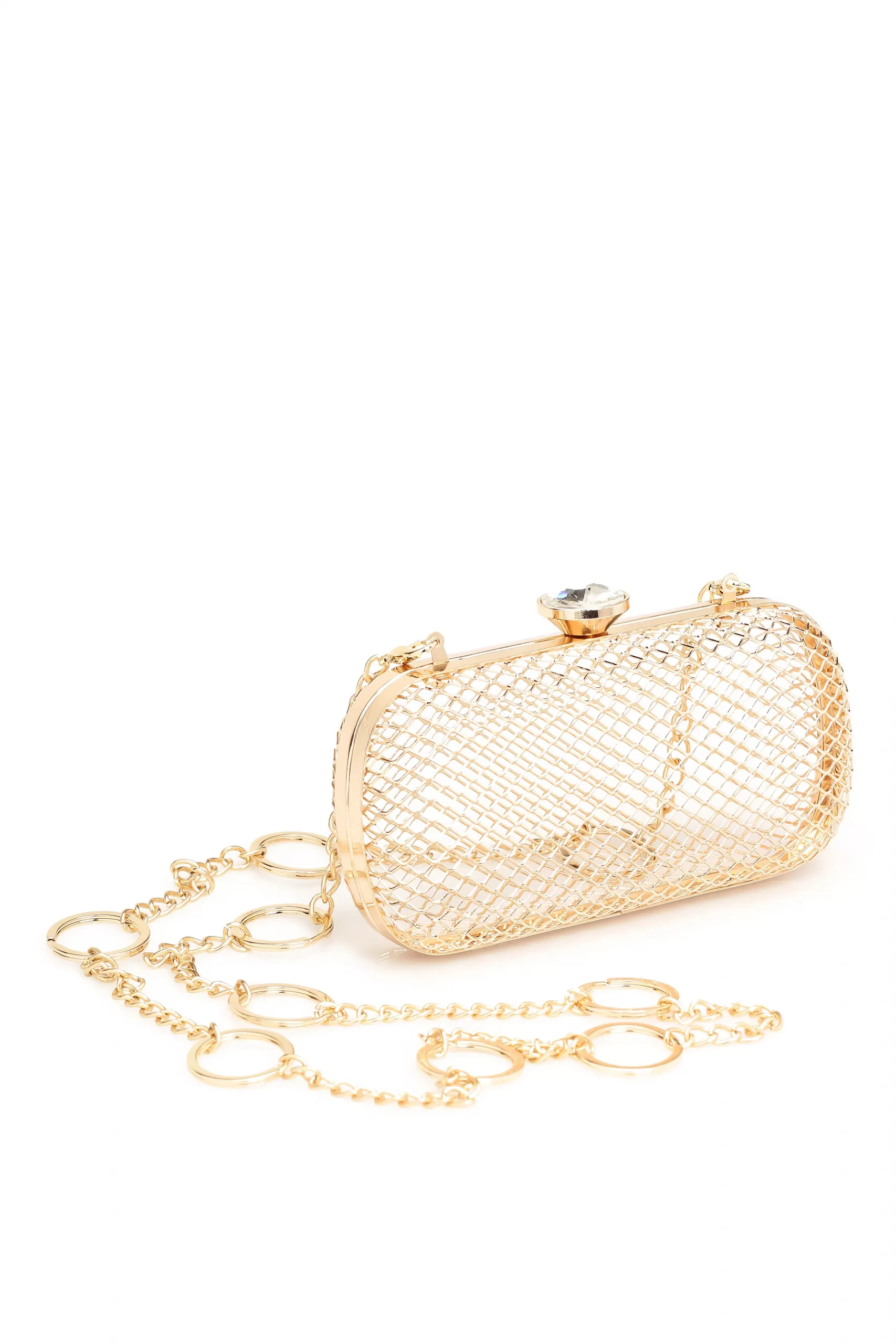 ″Stuck In A Cage″ Crossbody - Gold