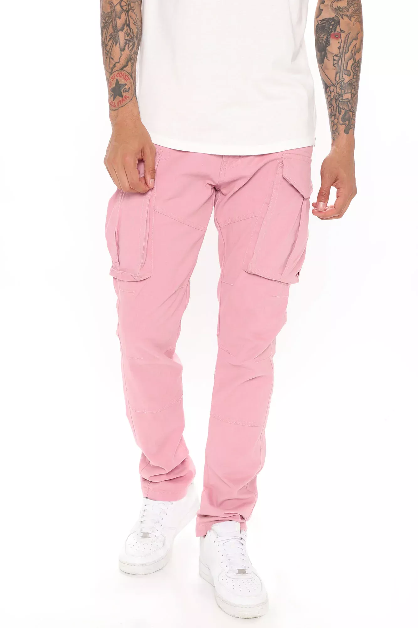 Summer Games Slim Cargo Pants - Mauve