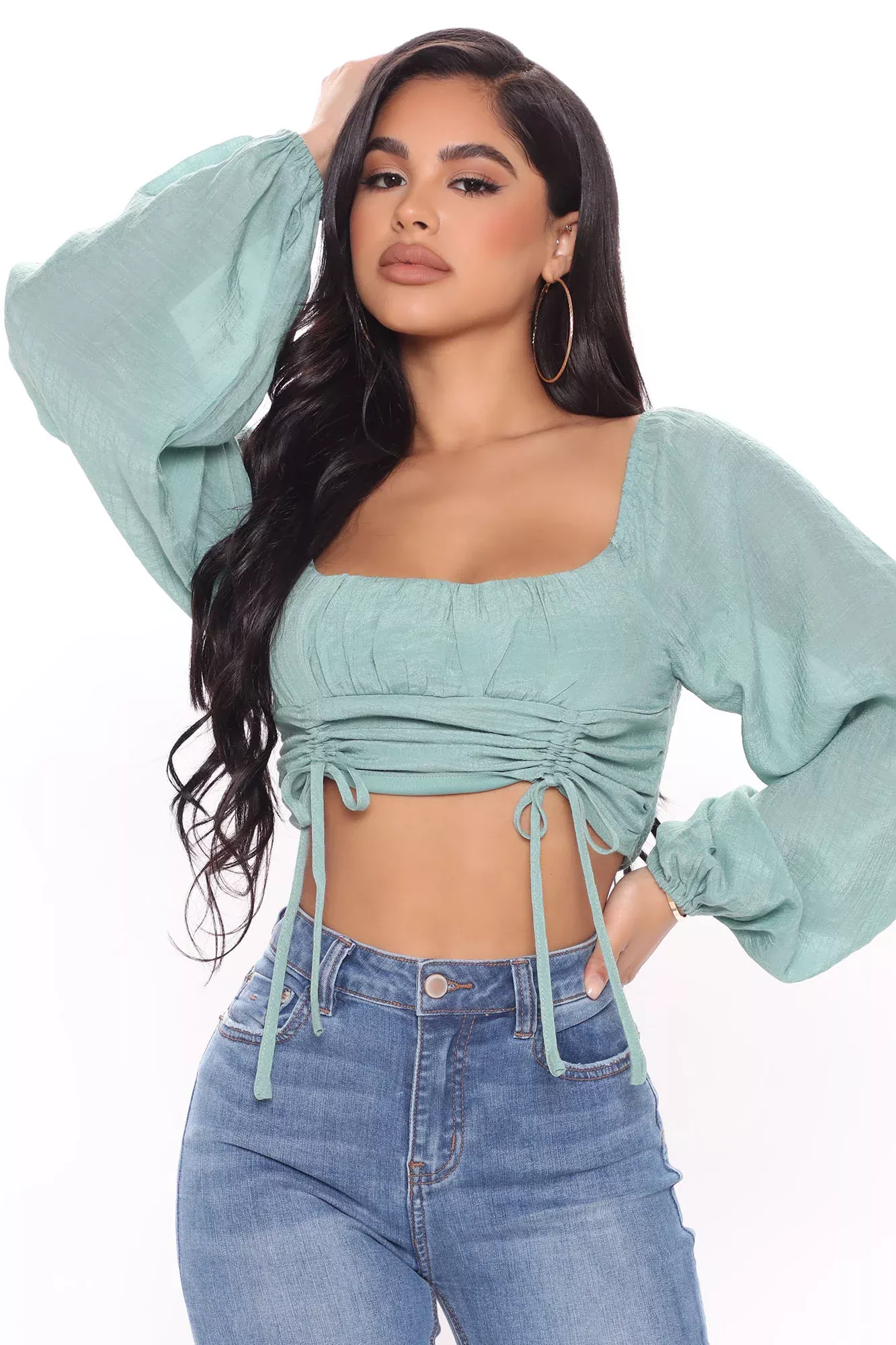 Tied Affairs Top - Sage