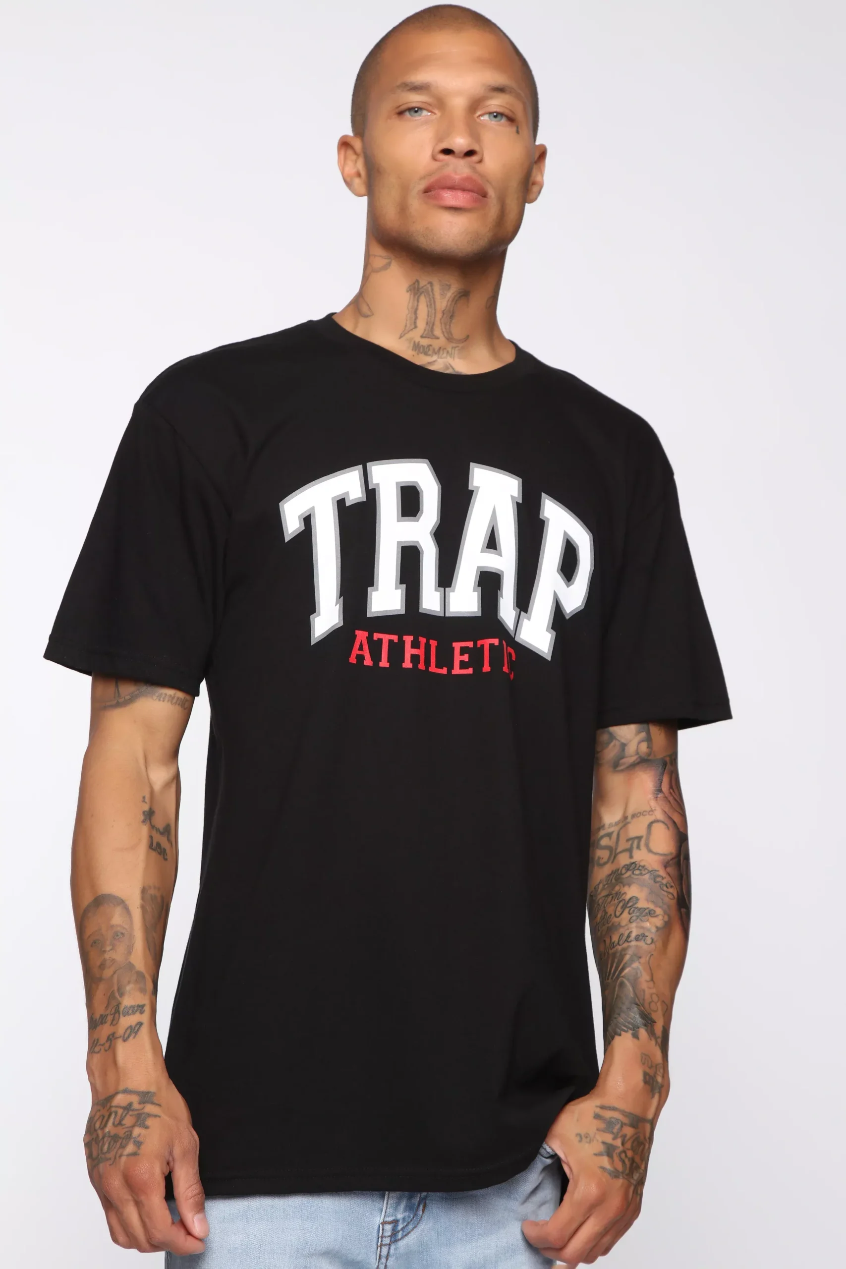 Trap Athletic Short Sleeve Tee - Black/Red