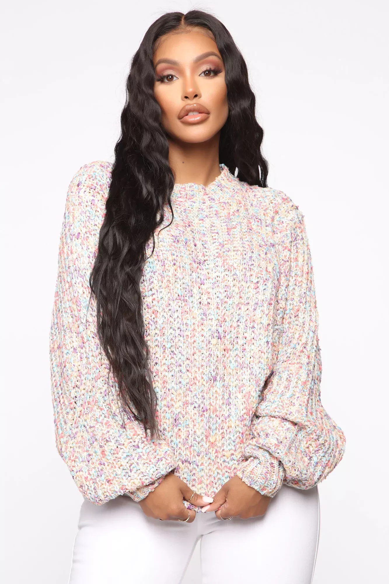 Trying To Stand Out Sweater - Multi Color