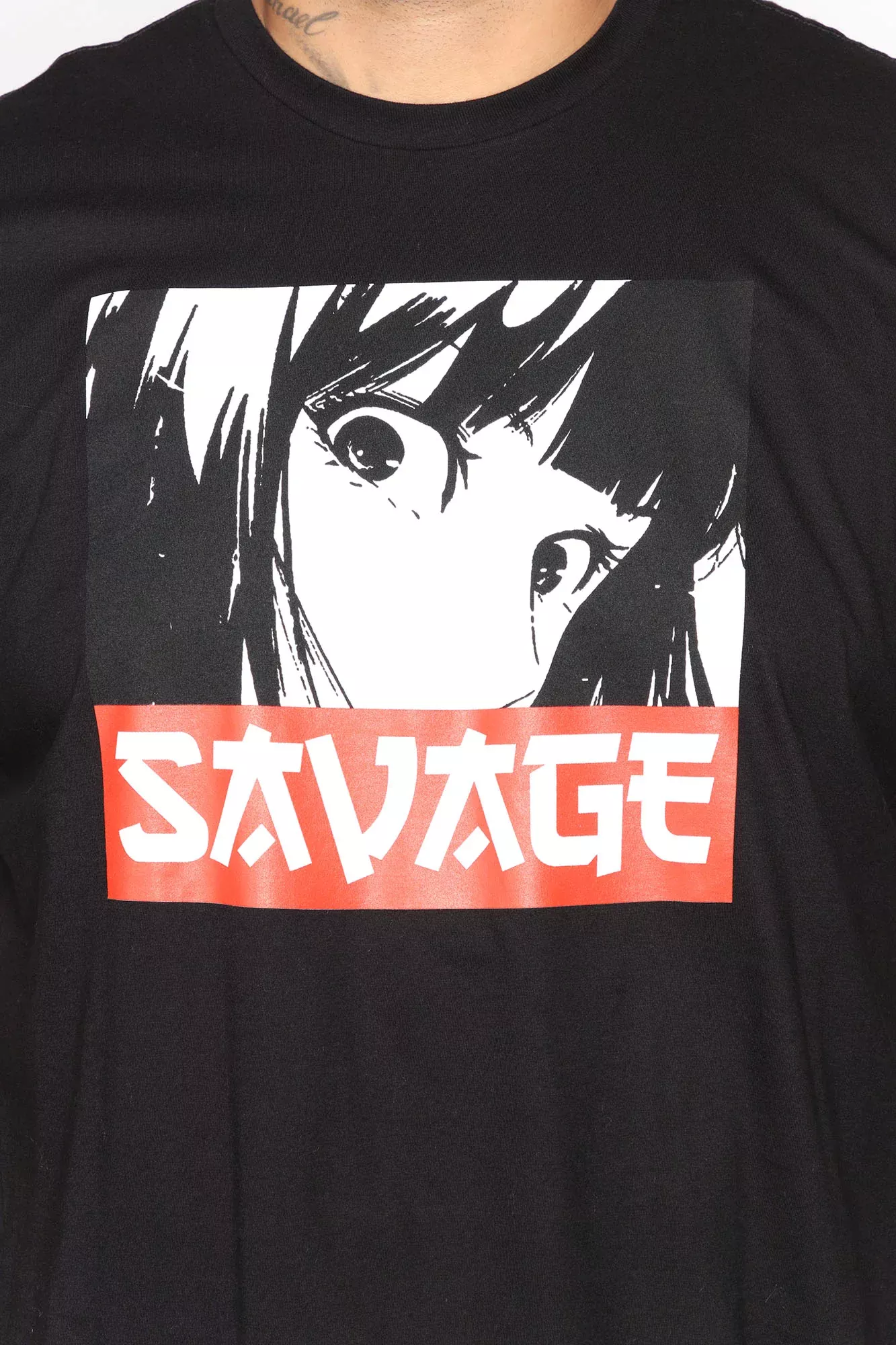 U Savage Short Sleeve Tee - Black/Red