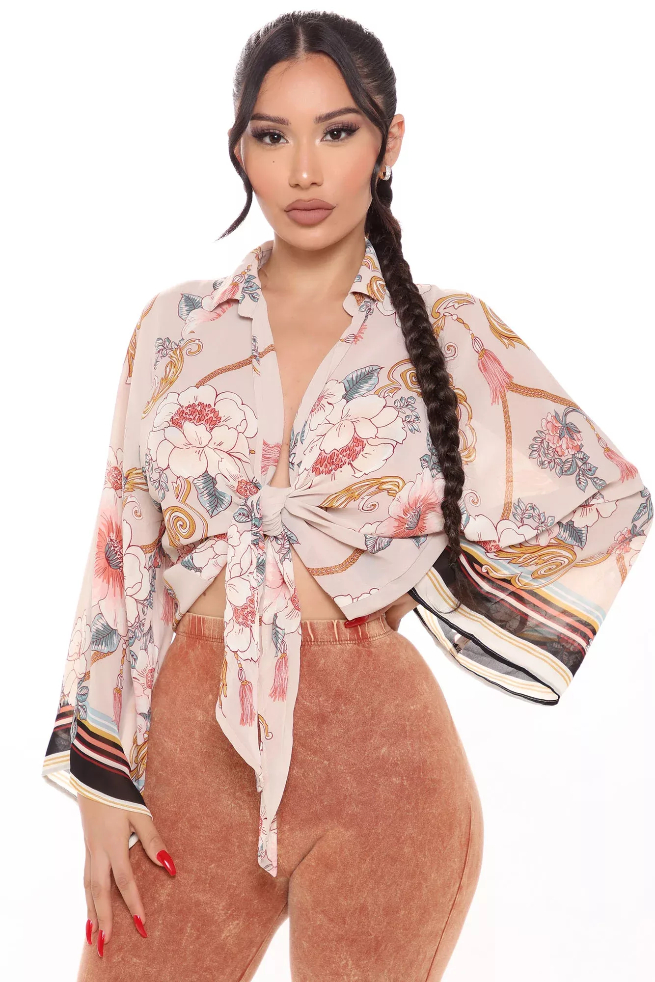 Vacay Ready Blouse - Blush