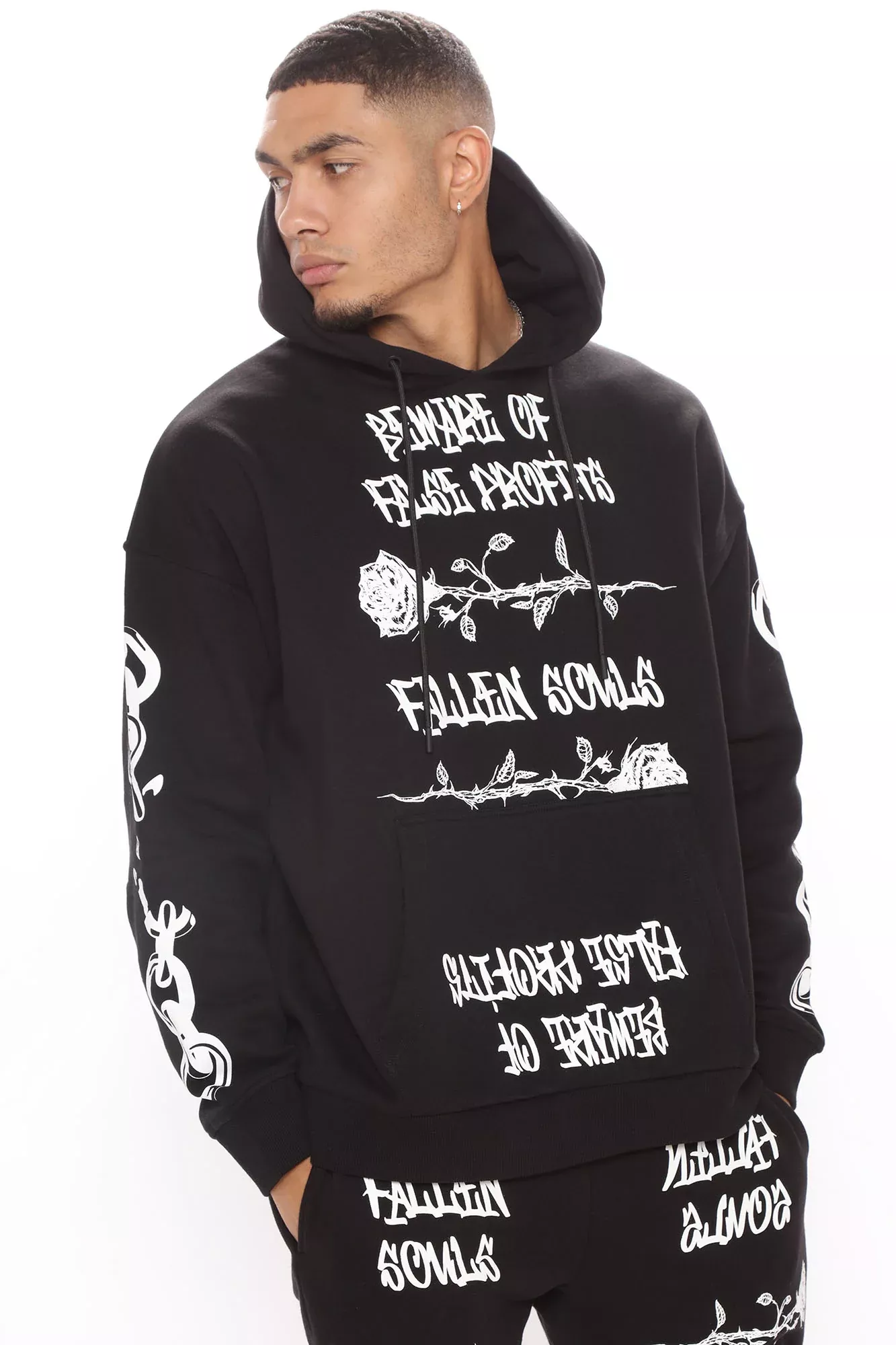 Vertigo Hoodie - Black/White