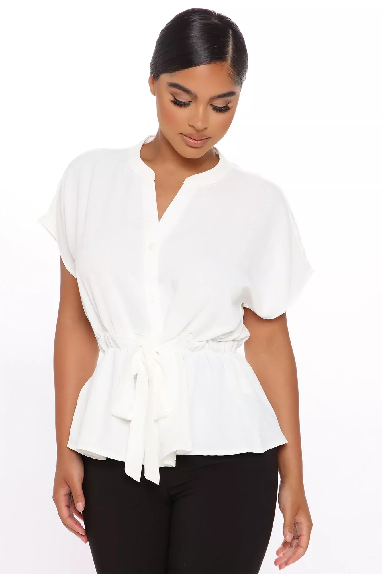 Waist No Time Blouse - Off White