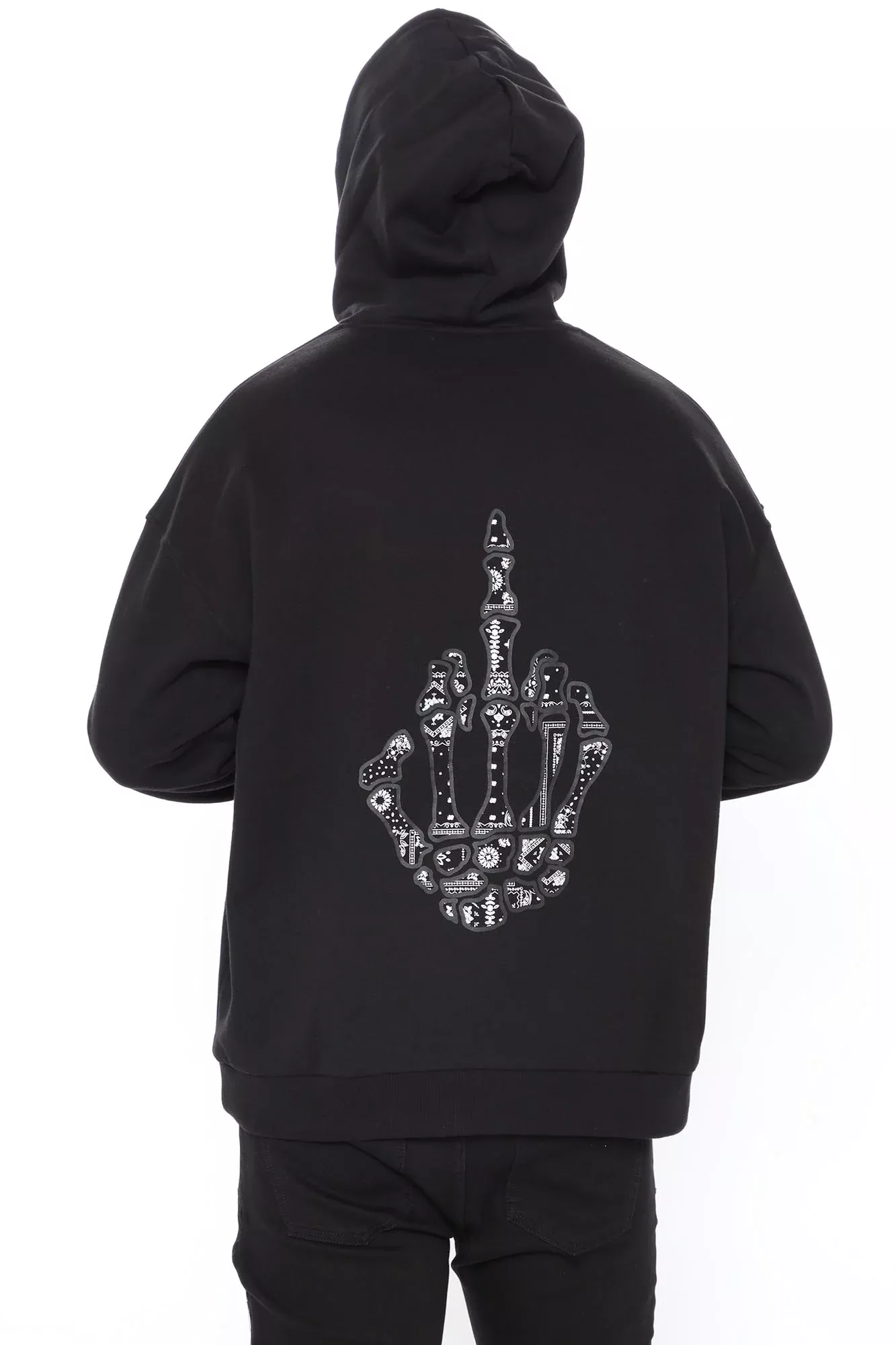 Watch My Back Hoodie - Black/White