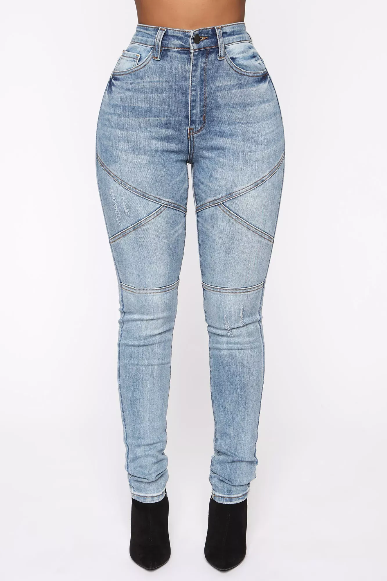 We're Like Connected Skinny Jeans - Medium Wash