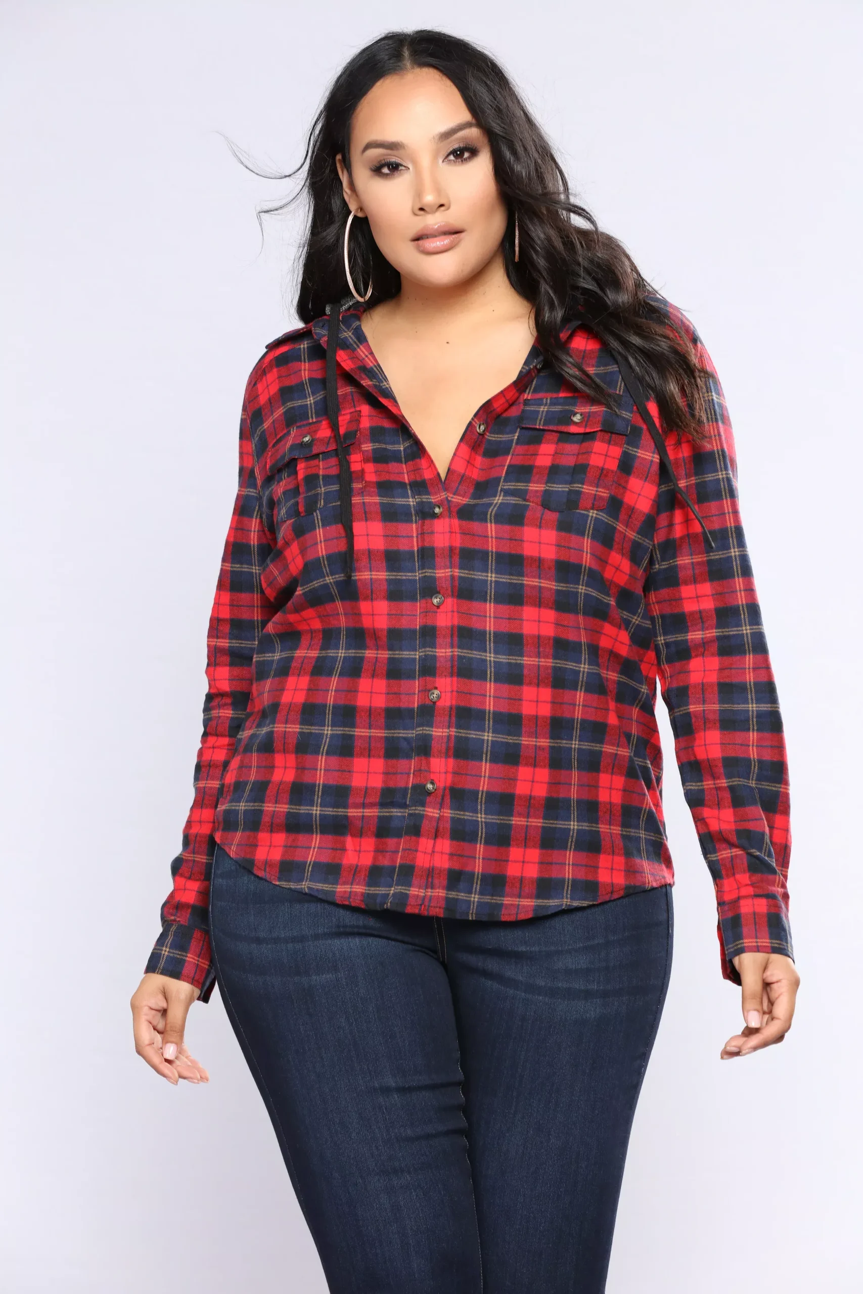 Weekender Hooded Flannel - Red/Black