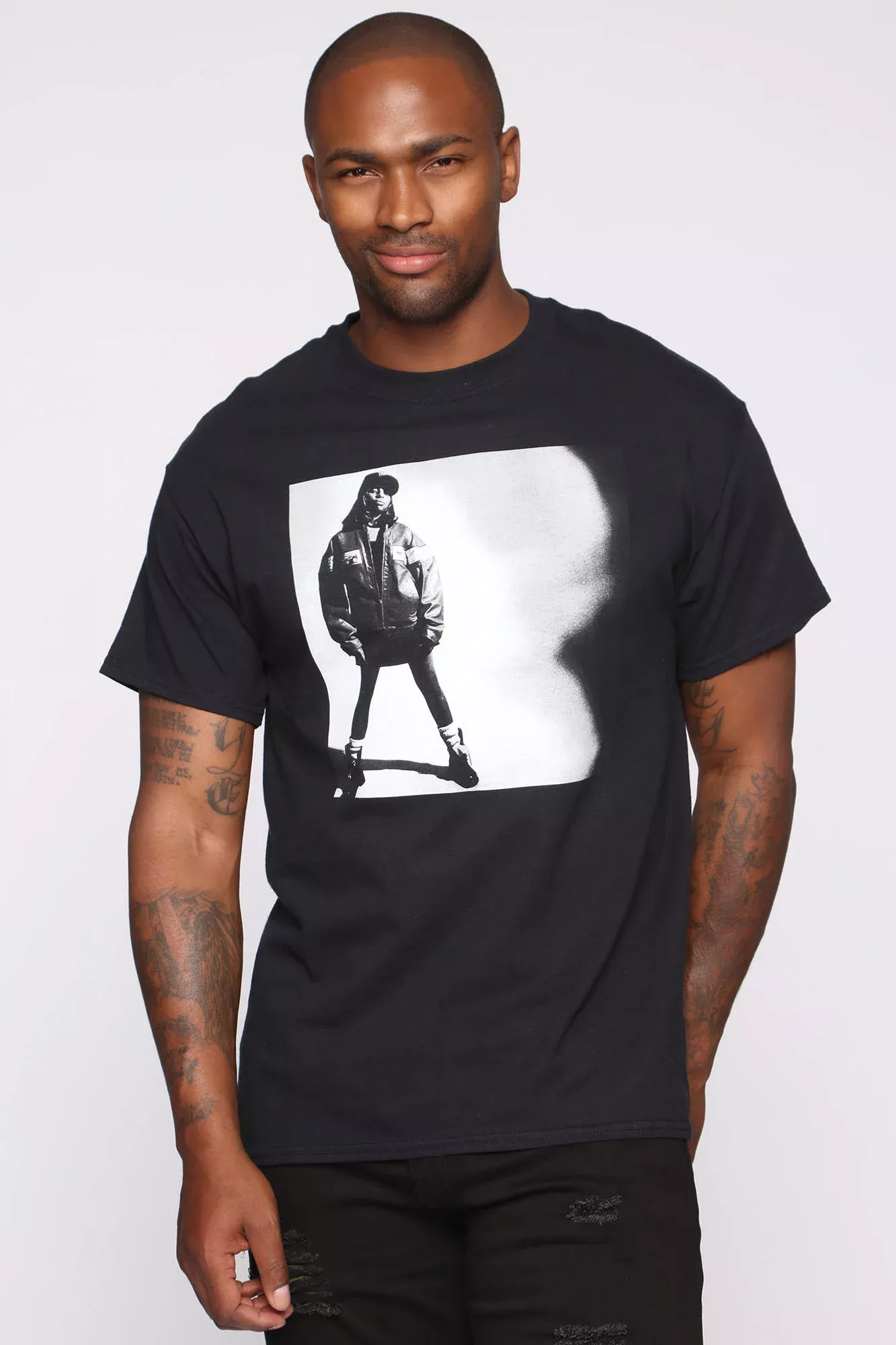What's The 411 Short Sleeve Tee - Black/White