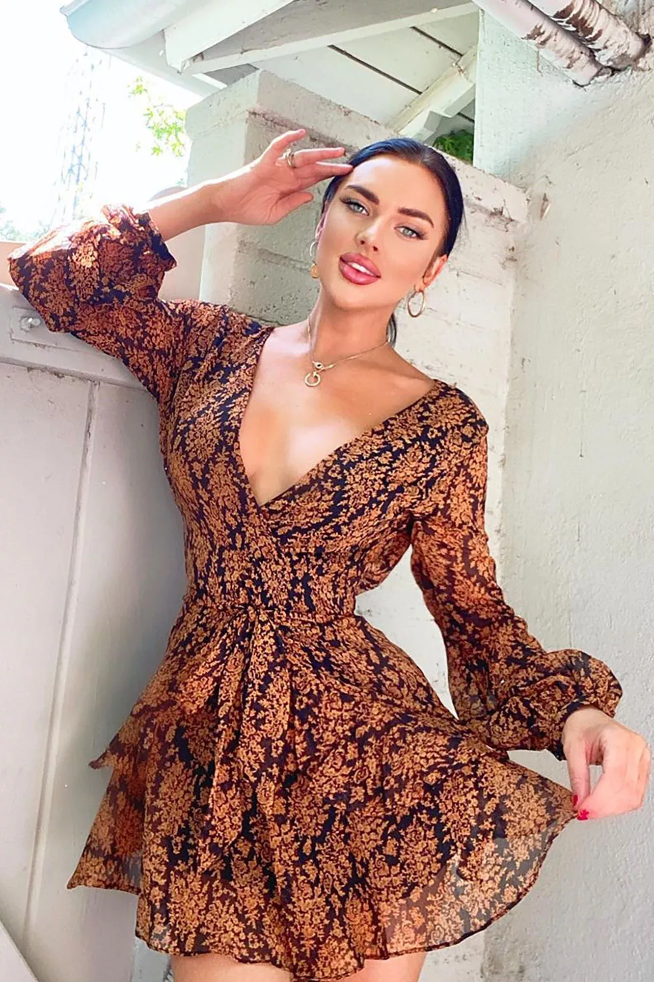 Wildflower Nights Mini Dress - Black/combo