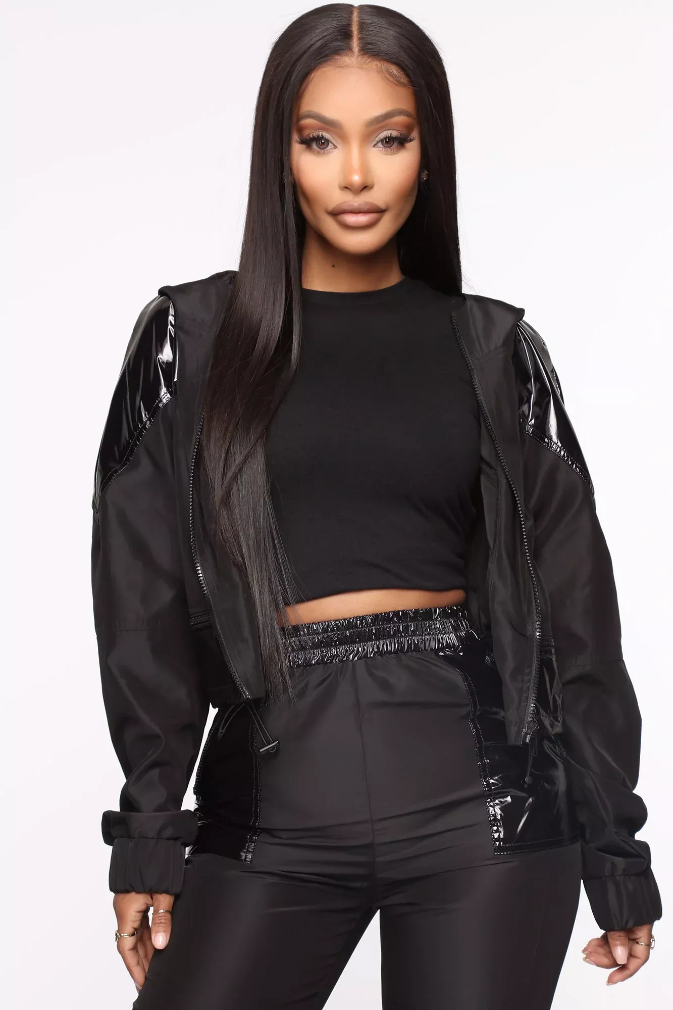 Won't Stop Windbreaker Active Hoodie - Black