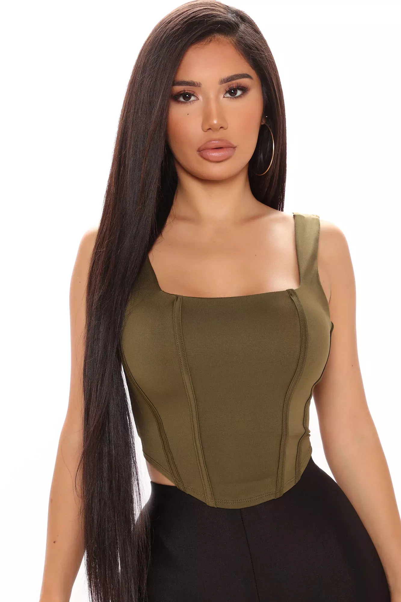 Won't Take The Blame Crop Top - Olive