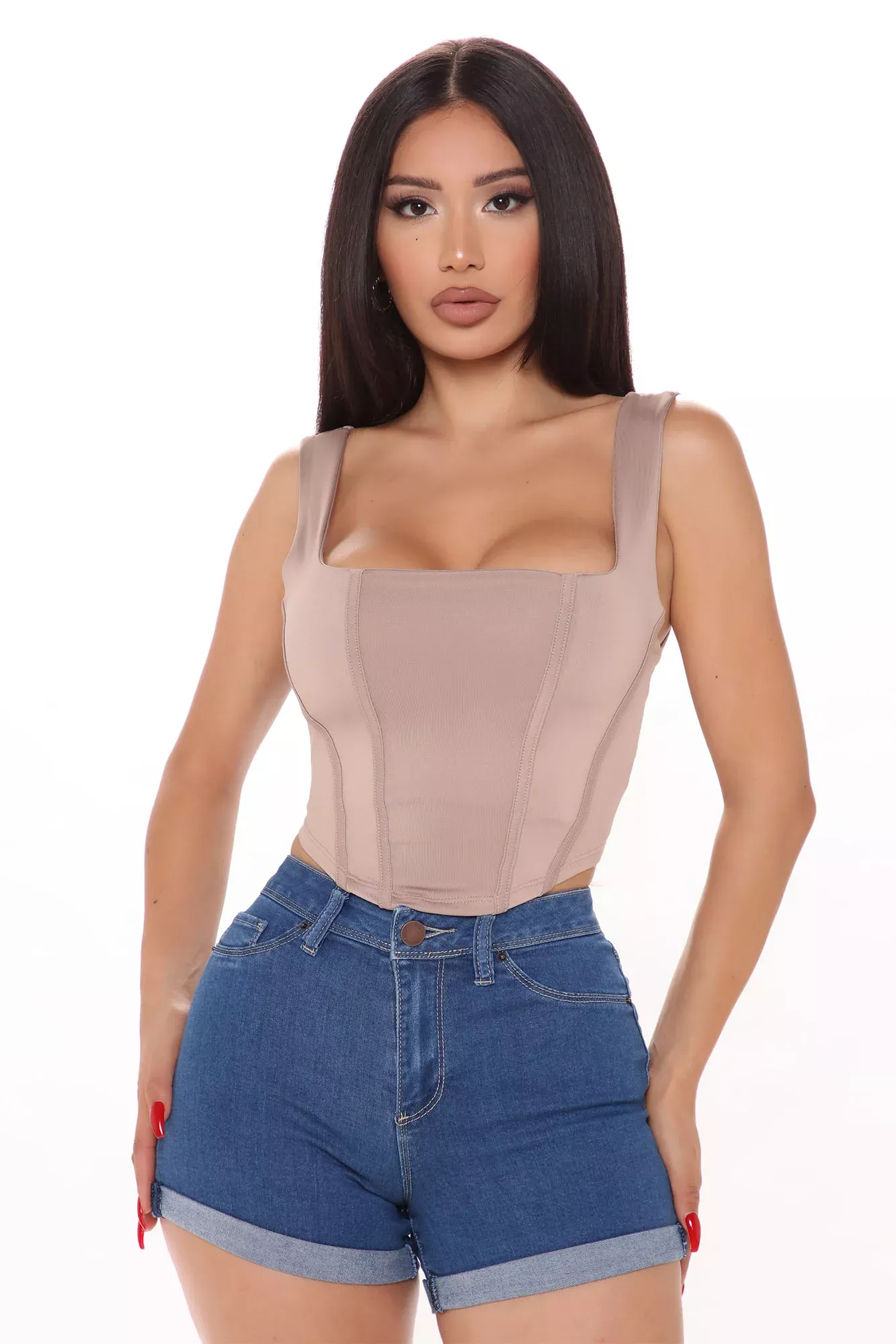Won't Take The Blame Crop Top - Stone