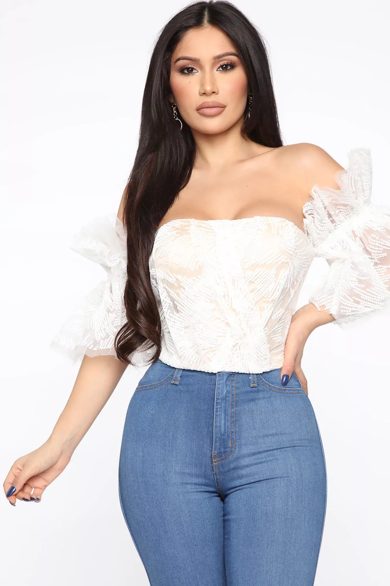 Worth The Wait Top - White/combo