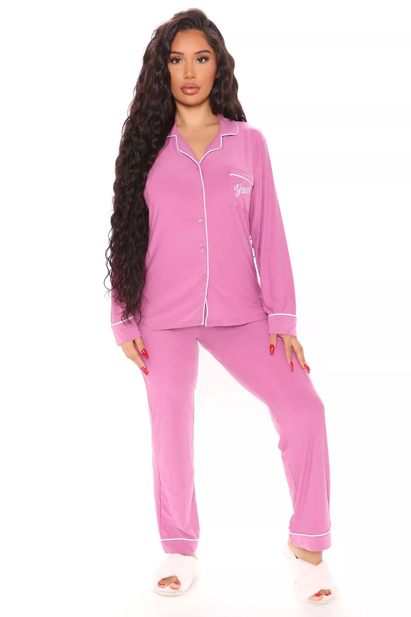 Yawn PJ Pant Set - Magenta