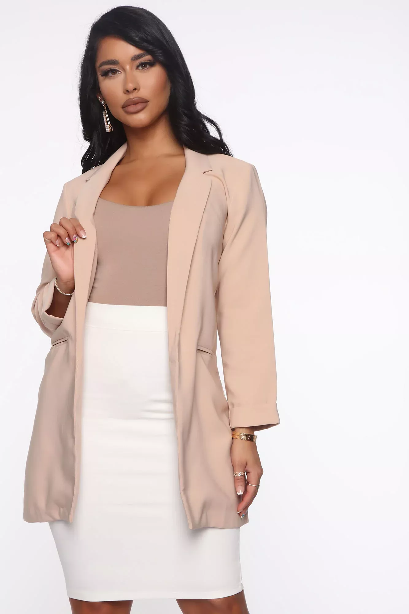 You Can Call Me Boss Lady Blazer - Khaki