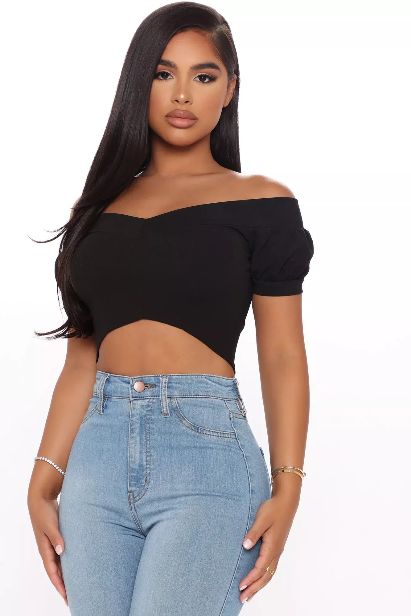 You're Off The Shoulder Top FN - Black