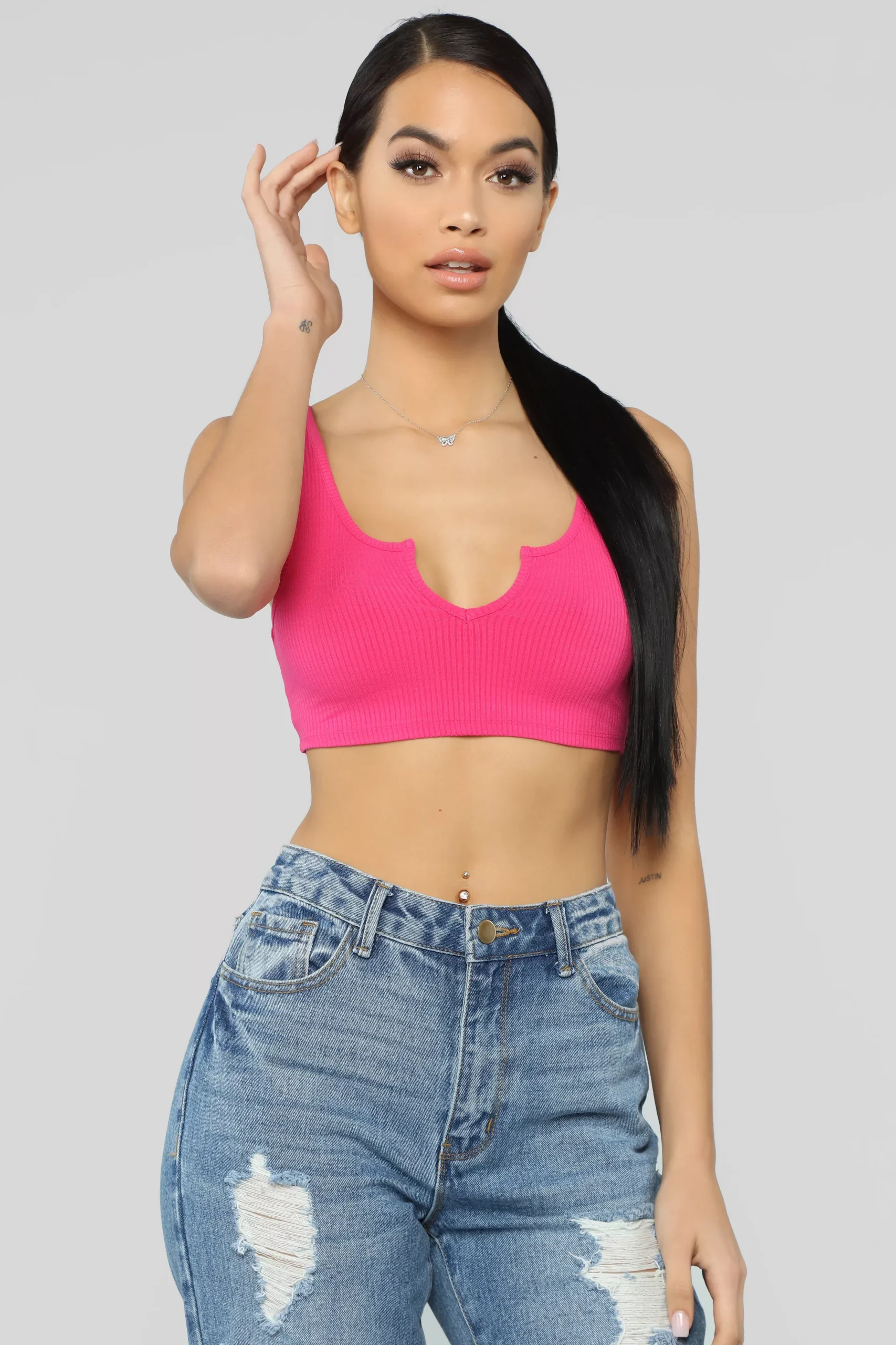 You Wish You Could Top - Hot Pink