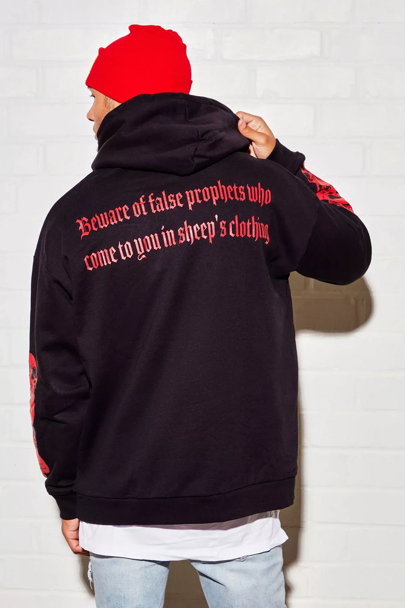 Zander Hoodie - Black/Red