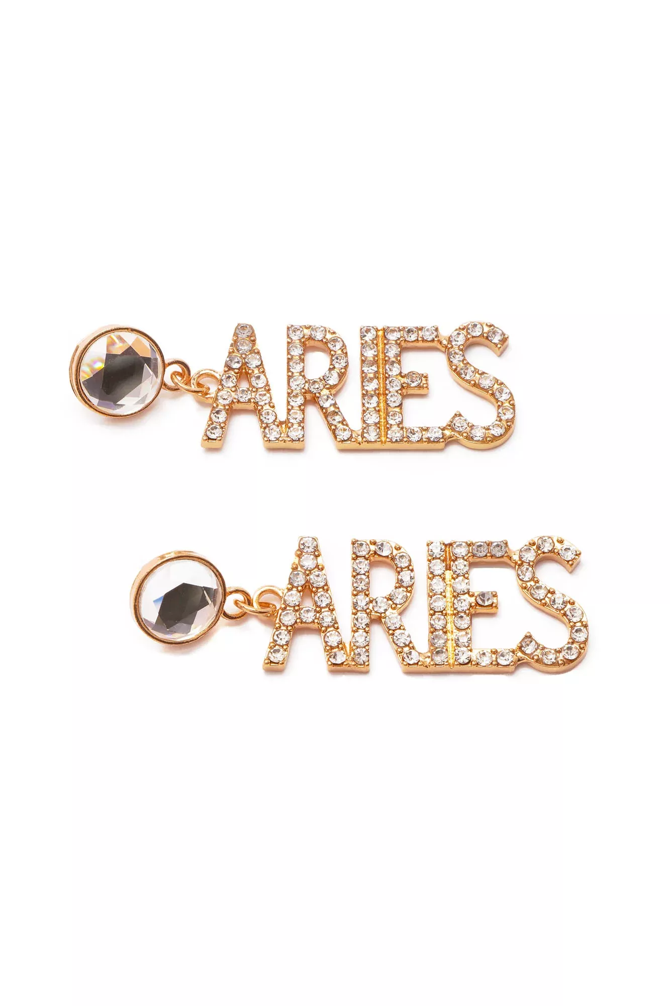 Zodiac Signs 'Aries' Earrings - Gold