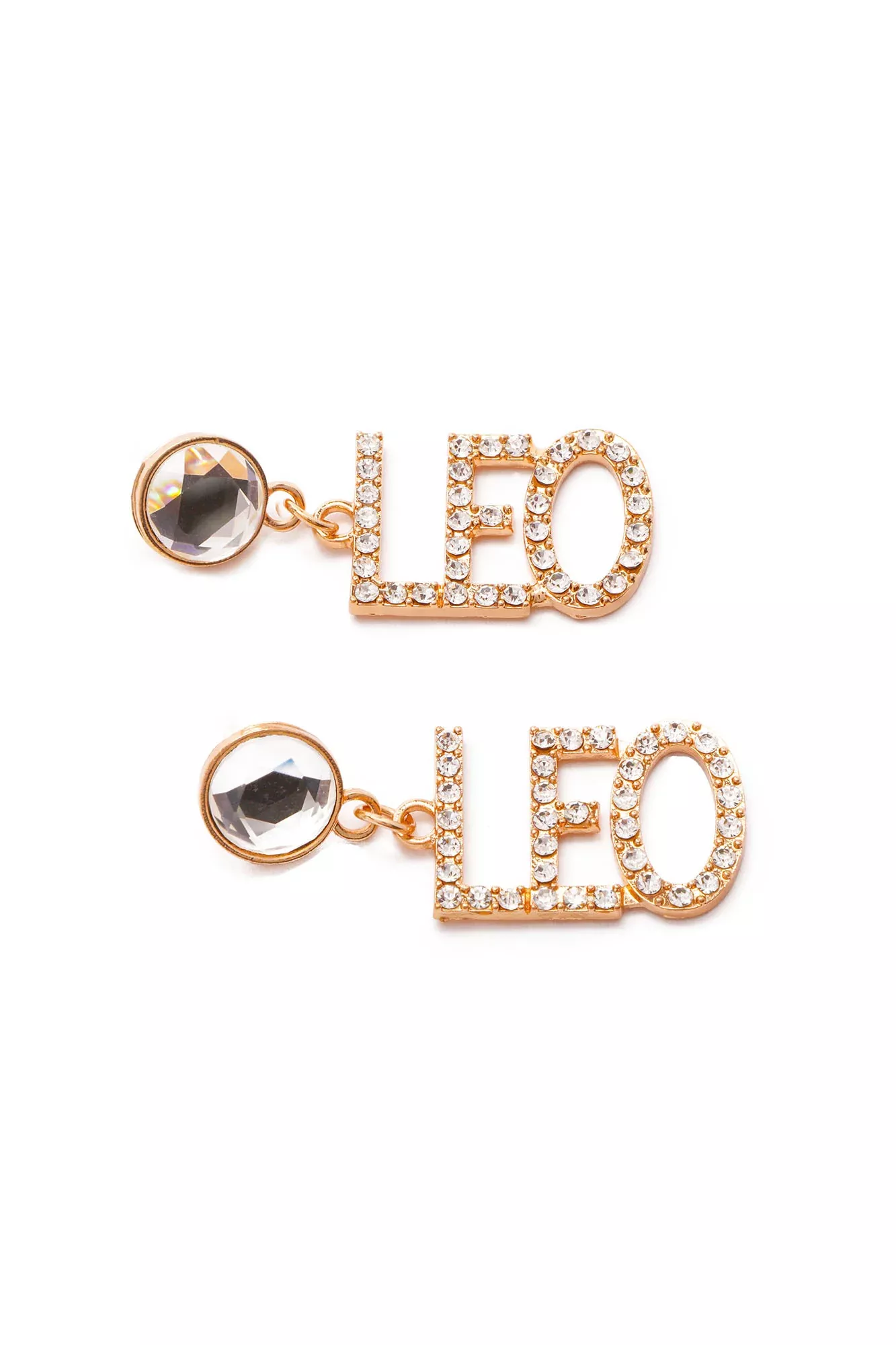 Zodiac Signs 'Leo' Earrings - Gold