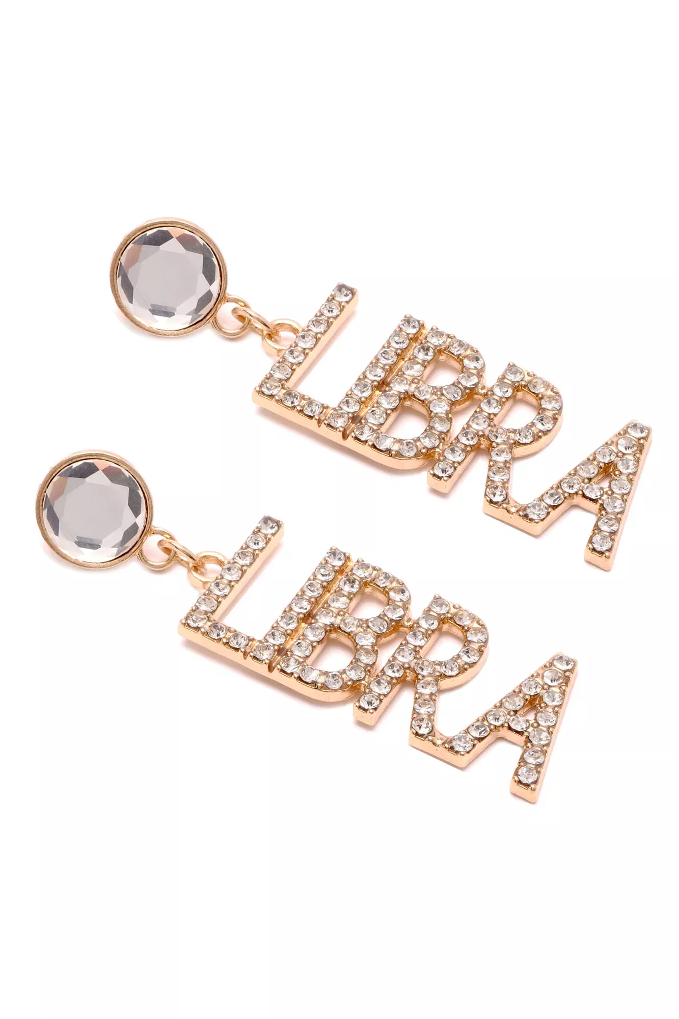 Zodiac Signs 'Libra' Earrings - Gold