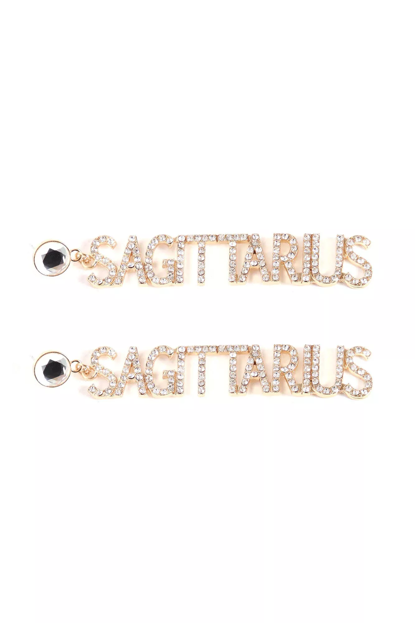 Zodiac Signs 'Sagittarius' Earrings - Gold