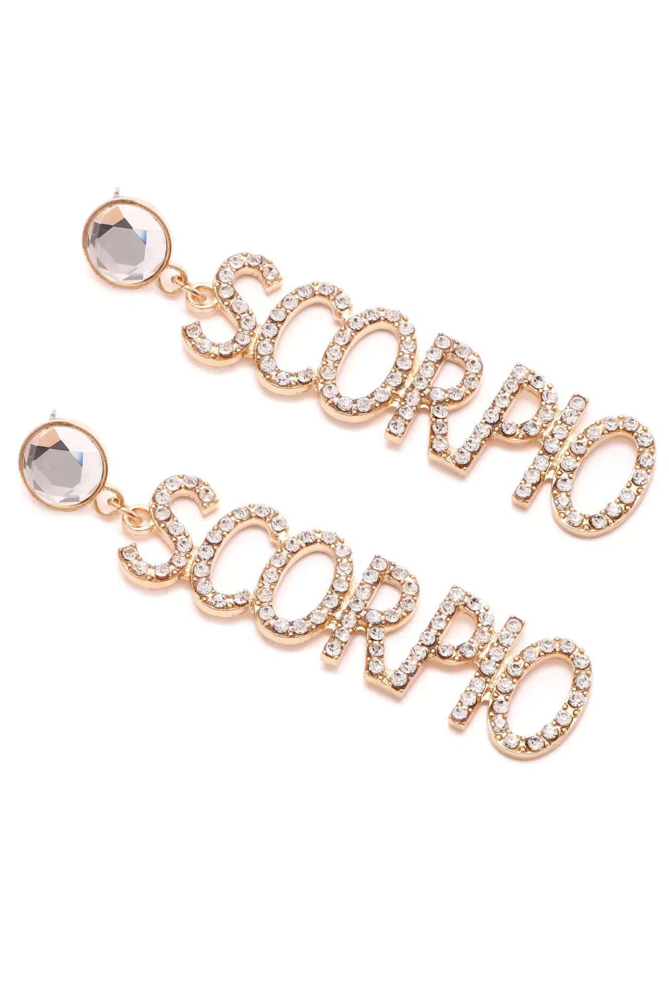 Zodiac Signs 'Scorpio' Earrings - Gold