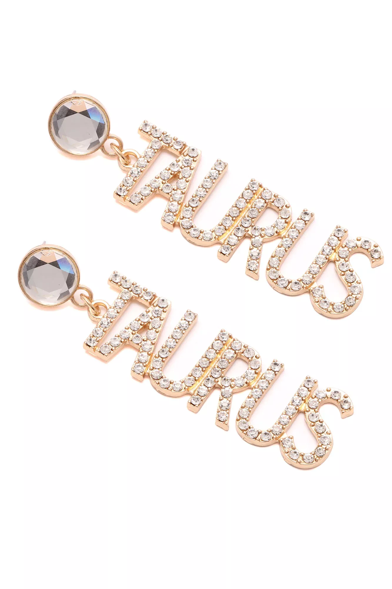 Zodiac Signs 'Taurus' Earrings - Gold